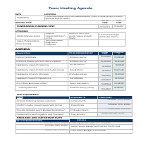 Sample of a VA Meeting Agenda