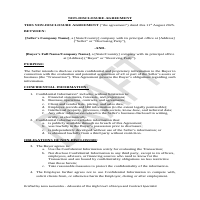 Sample NDA for buying a company
