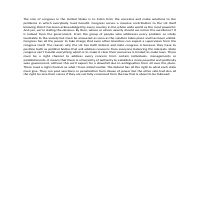 The role of congress in the United States 