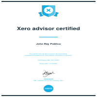 Xero Certificate