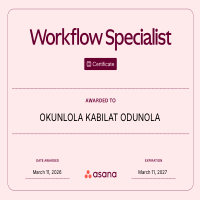 Workflow Certificate