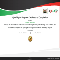 CONTENT WRITING CERTIFICATE