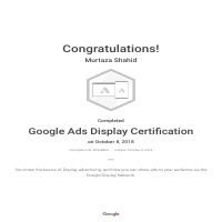 Google Ads Display Certification