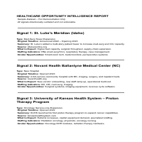 Vendor-Focused Healthcare Expansion Snapshot