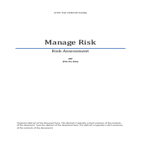 Risk Assessment