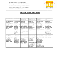 Instructional Syllabus