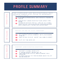 Profile Summary