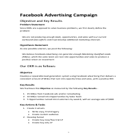 Facebook Ad Campaign Example