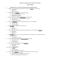 Sample Exams for my Tutorial sessions