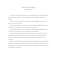 Shadows In The Forest - A clever way of escaping fate.