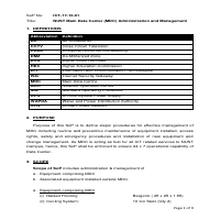 Sample of SOP Prepared for Data Centre Management
