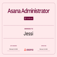 Asana Administrator Certification
