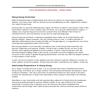 Asia Internship Program - Hong Kong