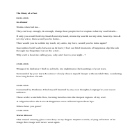 A poet's diary detailing his relationship struggle