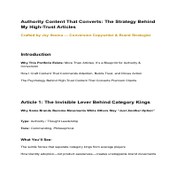 Authority Articles That Convert (2025 Edition)