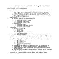 Overall Social Media Management and Marketing Plan