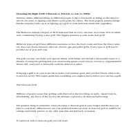 Choosing the Right Grill