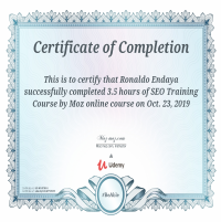 SEO Training Moz at Udemy