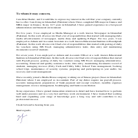Cover Letter