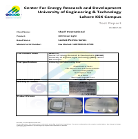 Test Report: Center for Energy Research and Development