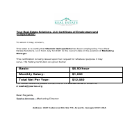 CERTIFICATE OF EMPLOYMENT