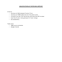 Amazon research report