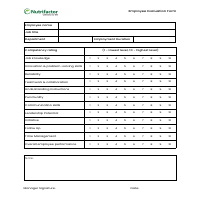 Employee Evaluation Form