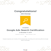 Google Search Ads Certificate