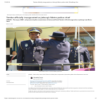 Photos and local government article on metro police