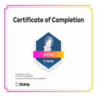 ClickUp Certificate