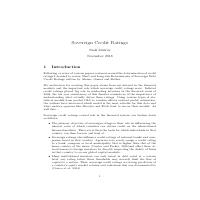 An analysis of sovereign credit ratings