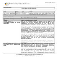 Minutes of the Meeting Sample