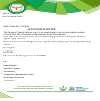 Appointment Letter GYDC 2018
