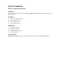 Customer Support Specialist
