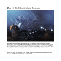 Dungeons & Dragons: 10 Best Undead Creatures, Ranked