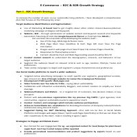 E-Commerce -- B2C & B2B Growth Strategy