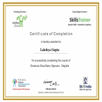 Certificate for DEO Course