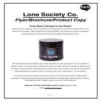 Lone Society Co. Flyer Copy