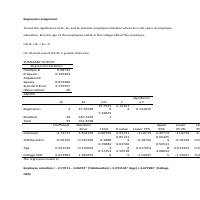 Regression analysis using Excel softwsoftware