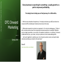 Let's talk about how to improve your consumer marketing.