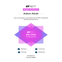 Official EF SET Certificate