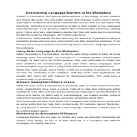 Overcoming language barriers in the workplace