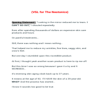 VSL  for Neotonics 