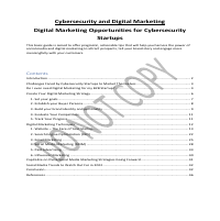 Snapshot of an unpublished Marketing Report