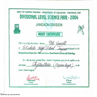 Science Fair Certificate_Jangaon