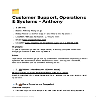 My experience with how I work