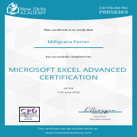 Microsoft Excel for Advanced Certification