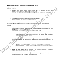 Marketing Strategy for Domestic & International Clients