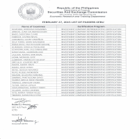 SEC List of Passers