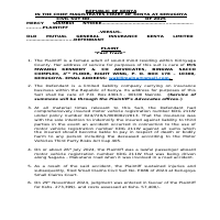 sample pleadings for a personal injury case
